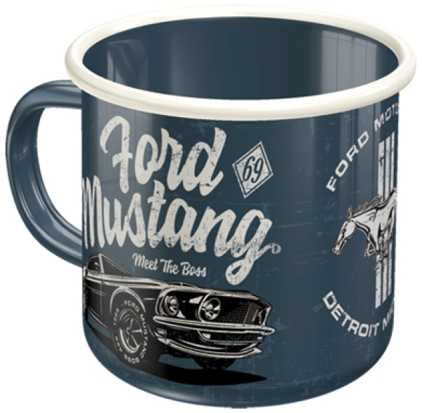 Nostalgic art emalimuki Ford Mustang