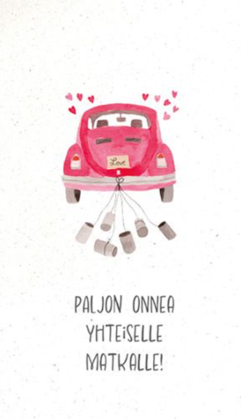 Hallmark Yhteiselle matkalle hääauto kortti