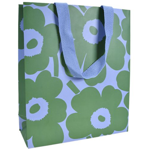 Lahjakassi M Marimekko Unikko sininen/vihreä