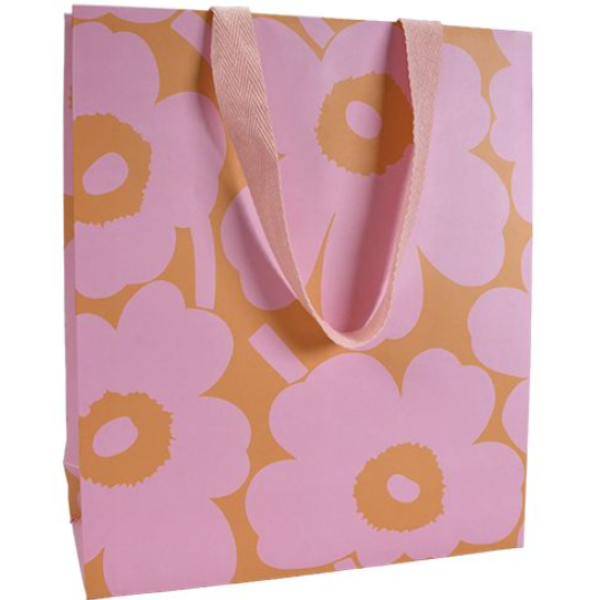 Lahjakassi M Marimekko Unikko oranssi/vaalenpunainen