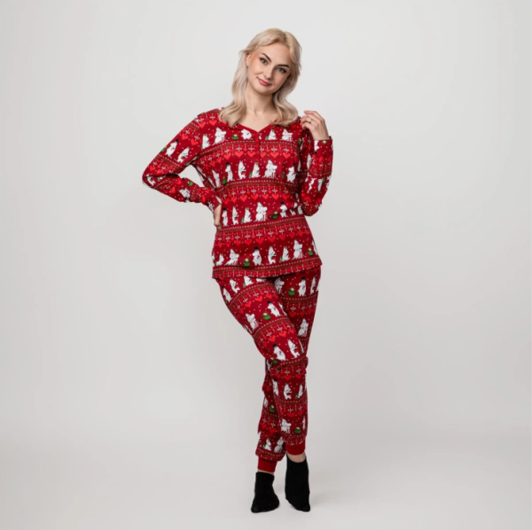 Martinex Muumi Suvi-pyjama Talvisydän tummanpunainen-4