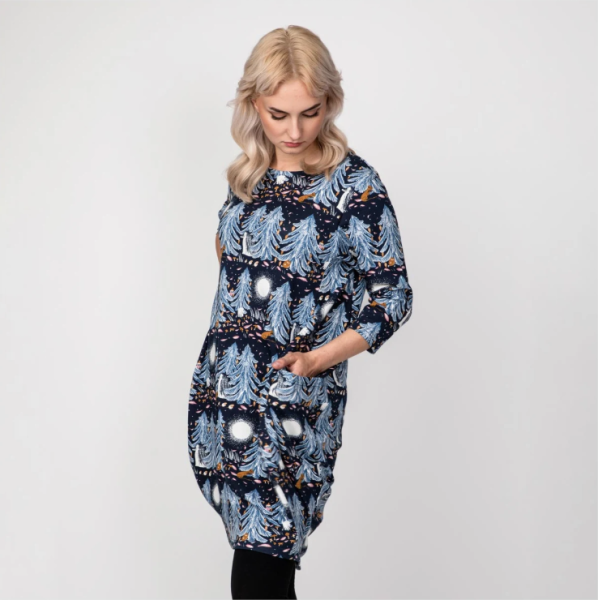 Martinex Muumi Iida-mekko Ikimetsä tummansininen-4