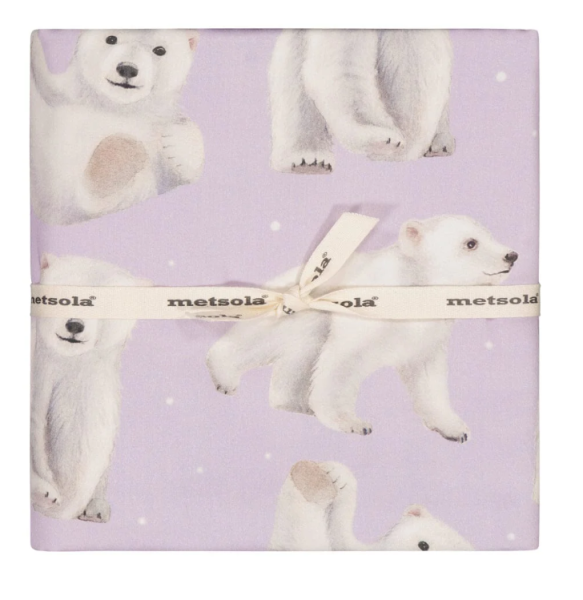 Metsola Polar bears pussilakanasetti icy lilac baby-2