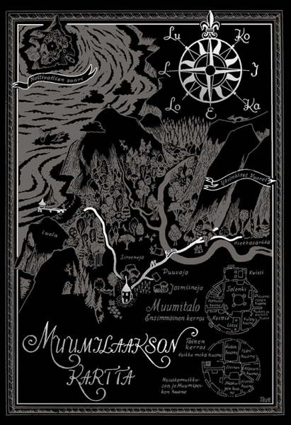 Muumi Muumilaakson kartta musta kortti