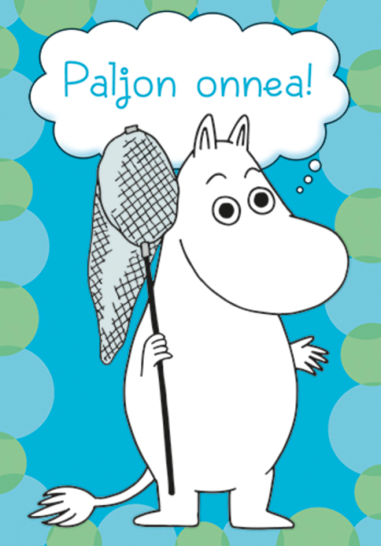Muumi Muumipeikko Paljon onnea! kortti