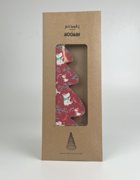 Muumi paperikuusi 30cm punainen-2
