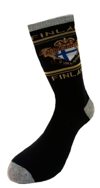 Robin Ruth miesten sukat Finland vaakuna musta