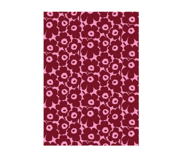 Marimekko pinkkipinkki Unikko kortti