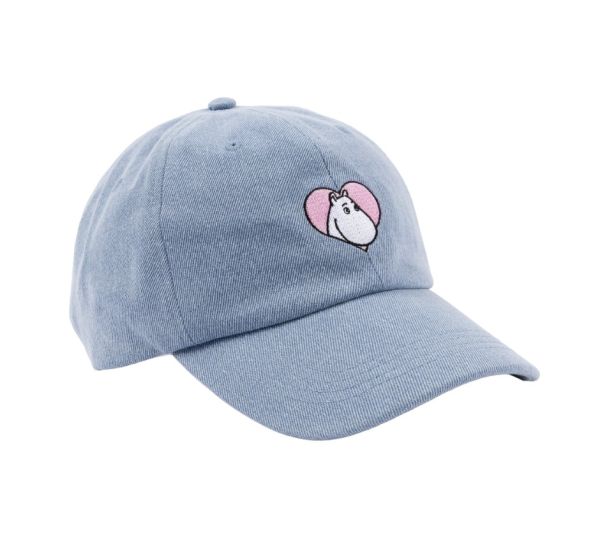 Aikuisten lippis kivipesty Sydän denim