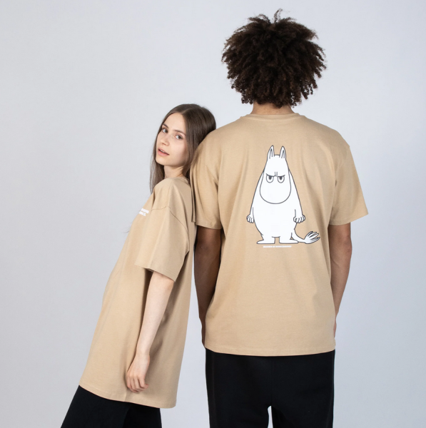 Aikuisten t-paita äkänen Muumi beige-2