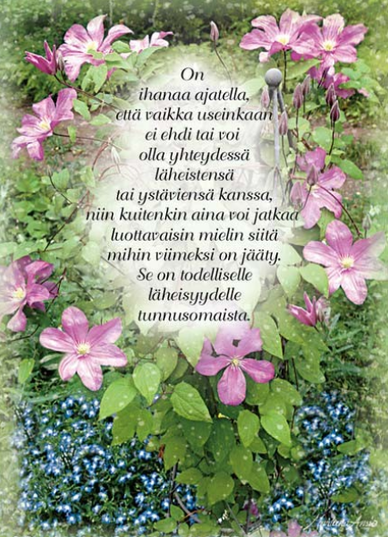 Ansio on ihanaa ajatella kortti