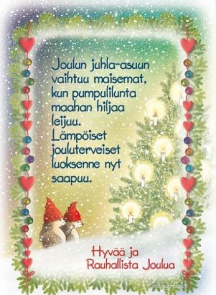 Ansio joulu siilit joulun juhla-asu kortti