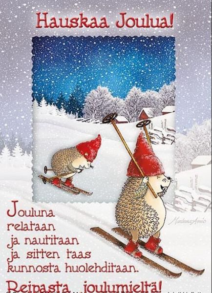 Ansio joulu siilit relataan kortti