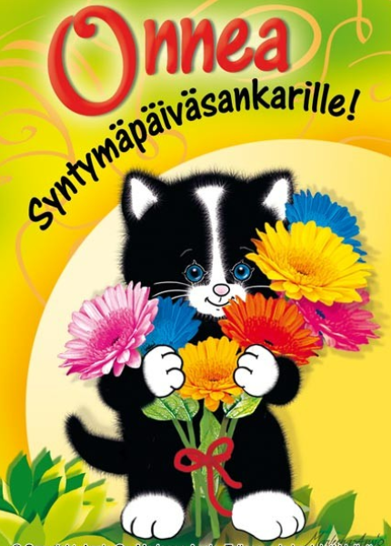 Ansio kissa onnea päivänsankarille kortti