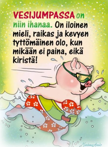 Ansio Lyyli vesijumpassa kortti