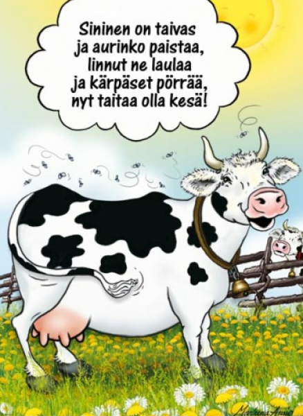 Ansio lehmä nyt taitaa olla kesä kortti