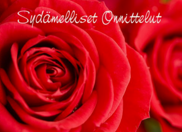 Ansio Ruusu sydämelliset onnittelut kortti