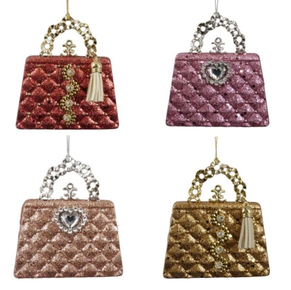 Kuusenkoriste käsilaukku glitter