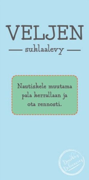 Donoka maitosuklaa Veljen suklaalevy