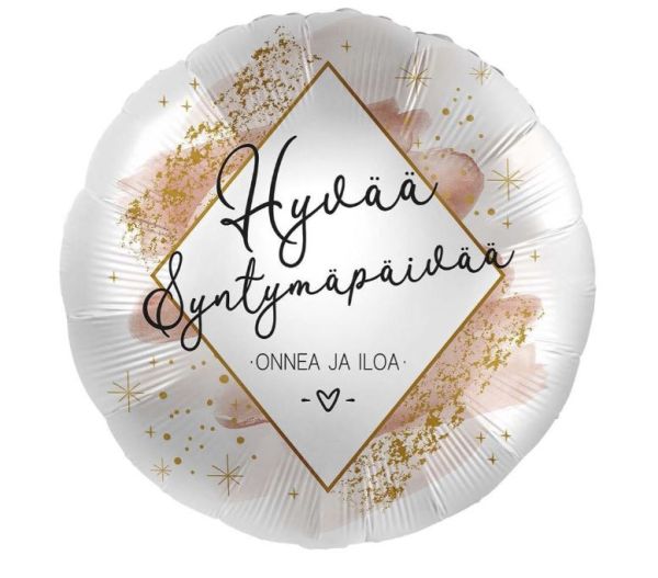 Foliopallo Hyvää syntymäpäivää ruusukulta
