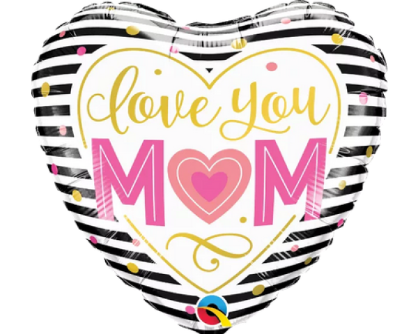 Foliopallo sydän Love you mom