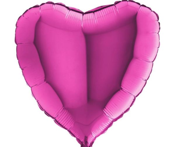 Foliopallo sydän pinkki