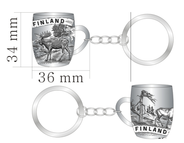 Giftis tuoppi Lapland avaimenperä