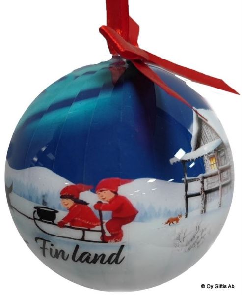 Giftis joulupallo Lapin luonto-2
