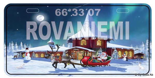Giftis Lapland rekisterikilpi Joulutalo