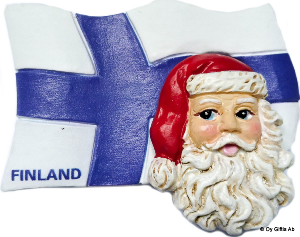 Giftis magneetti suomenlippu Joulupukki