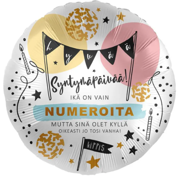 Ikä on vain numeroita foliopallo