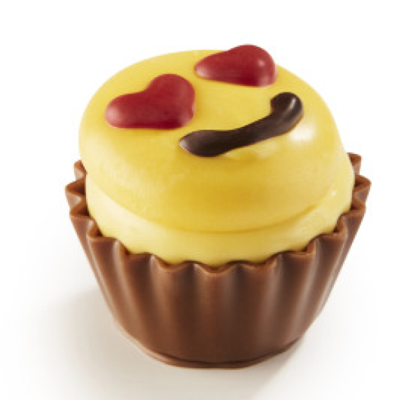 Smiley cupcake konvehti