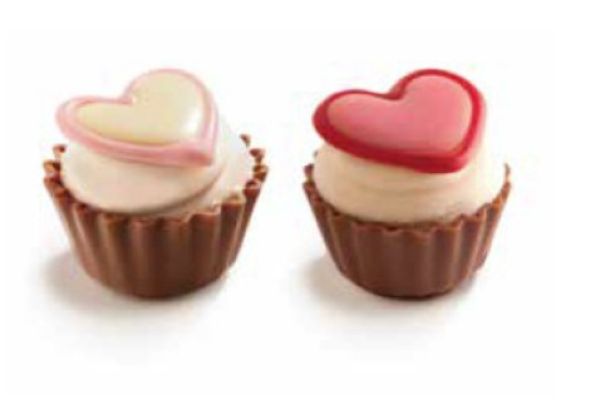 Valentine cupcake konvehti