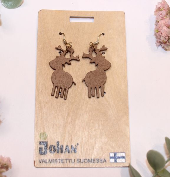 Johan korvakorut poro ruskea