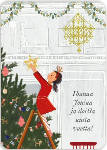 Johanna Ilander kuusen koristelu kortti