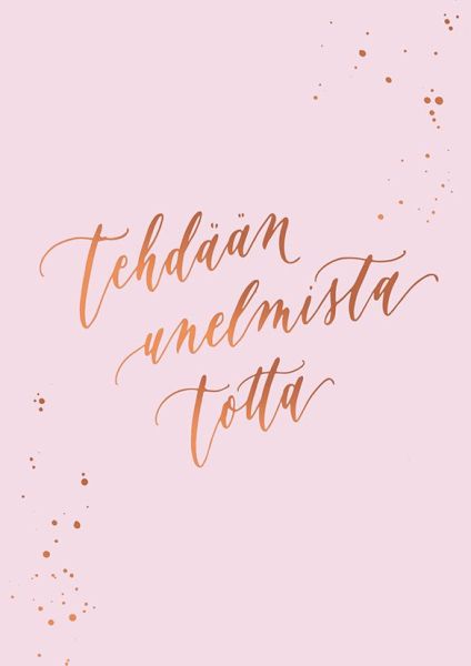 Kalligrafiastudio unelmista totta kortti