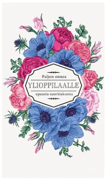 Karto Paljon onnea ylioppilaalle