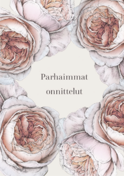 Karto parhaimmat onnittelut pioni kortti