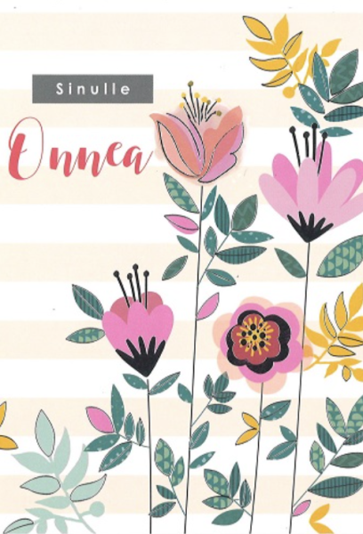 Karto sinulle onnea kukkaketo kortti