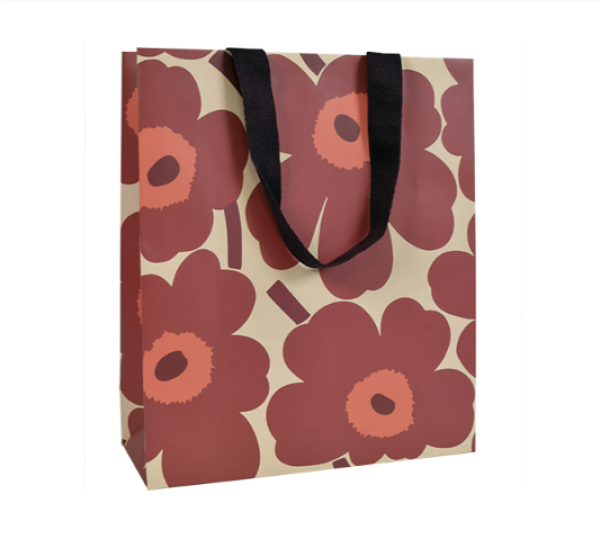 Lahjakassi M Marimekko Unikko beige punainen