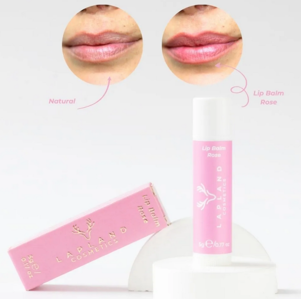 Lapland Cosmetics sävyttävä huulivoide rose 5g-2