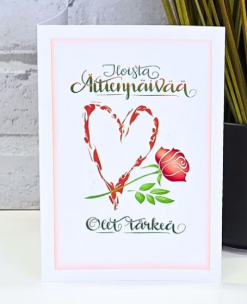 Lean Verstas äitienpäivä olet tärkeä kortti