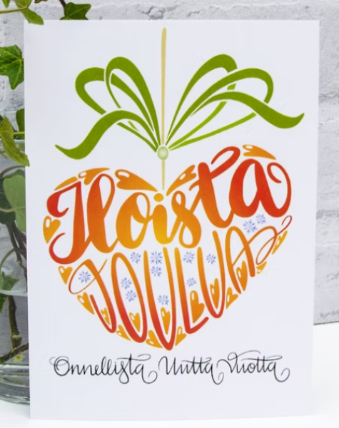Lean verstas joulu iloista joulua kortti