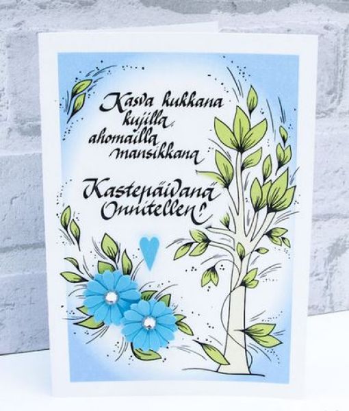 Lean verstas kastepäivänä poika, kukka
