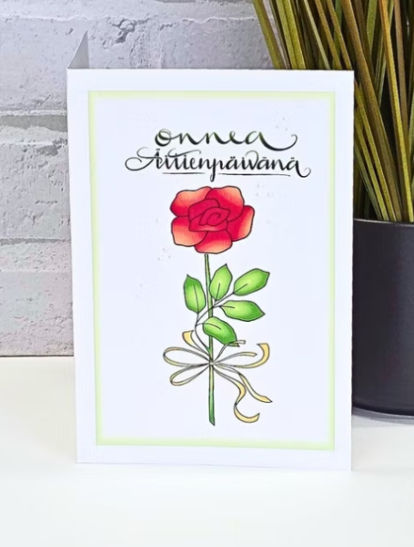 Lean Verstas äitienpäivä Onnea rusettiruusu