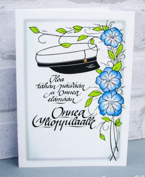 Lean Verstas ylioppilas iloa päivään sininen kortti