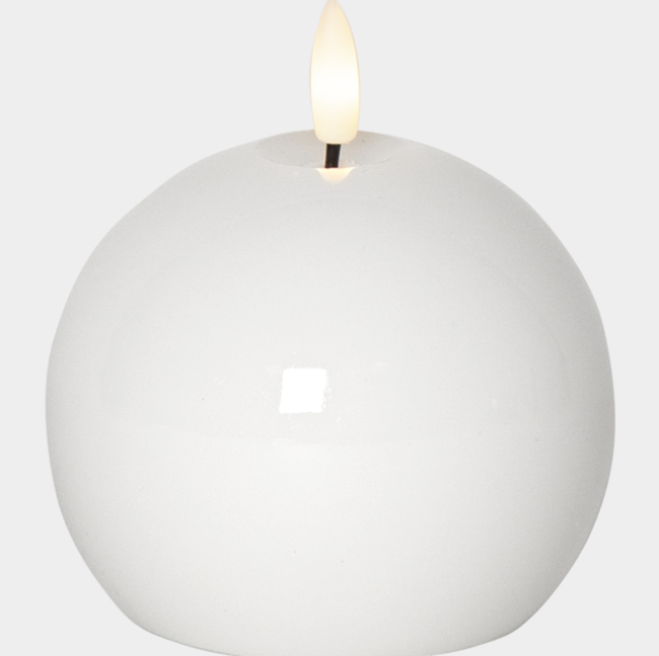 Ledkynttilä Flamme Shine valkoinen-2