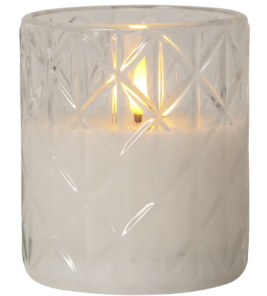Ledkynttilä Flamme Romb kirkas 10 cm