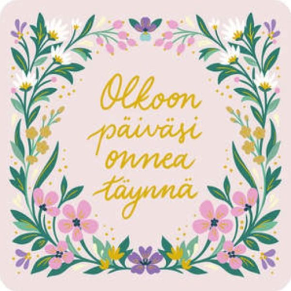 Linnapaperi Paperikaramelli onnea täynnä kortti