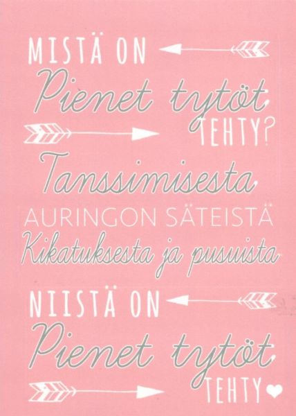 Tiinuska pienet tytöt kortti